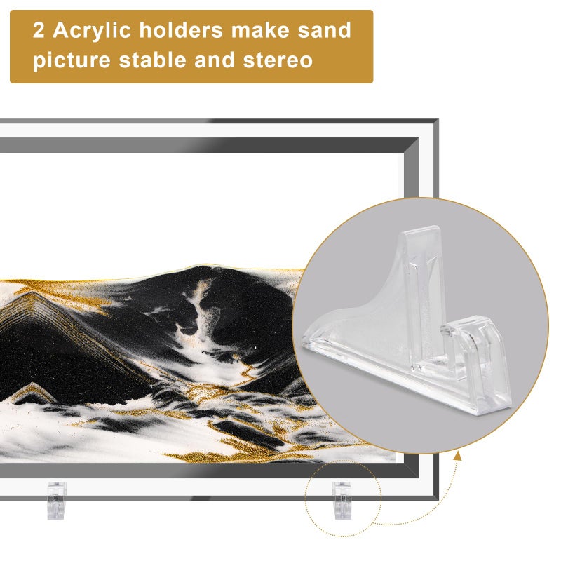 Coitak Moving Sand Art Picture, Dynamic Sand Picture, Golden Desktop Sand Art for Home Decor and Office - Image 4